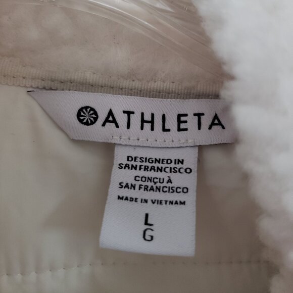 Full length white Athleta Teddy Bear Coat - Picture 2 of 3